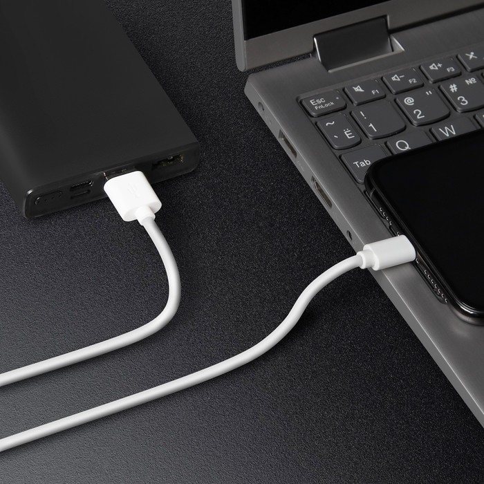 Кабель Windigo, Lightning - USB, 2 А, зарядка + передача данных, TPE оплетка, 1 м, белый Кабель Windigo, Lightning - USB, 2 А, зарядка + передача данных, TPE оплетка, 1 м, белый