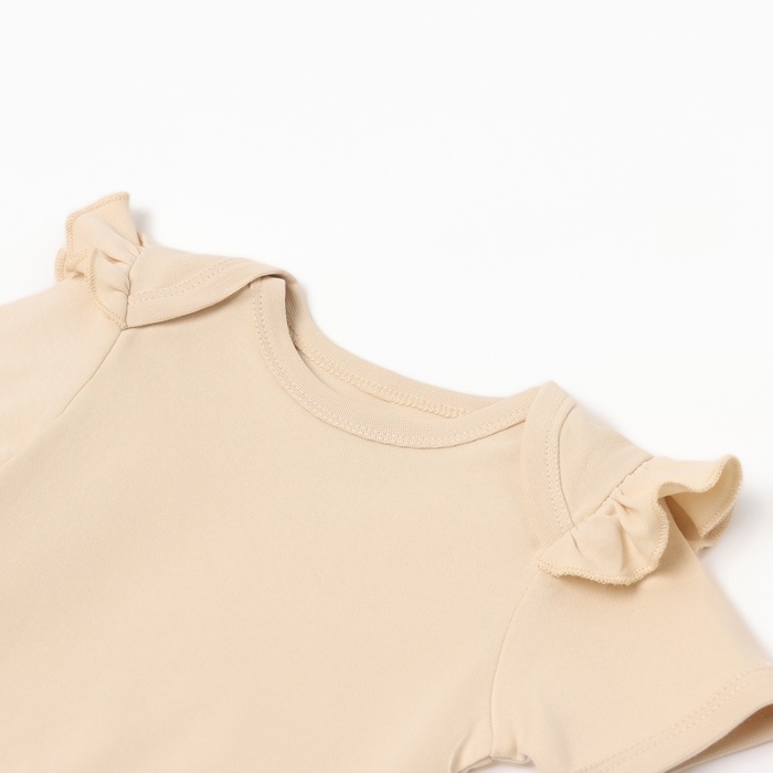 Боди детское с рюшами MINAKU "Nature", цвет бежевый, рост 74-80 см