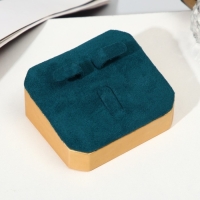 Подставка для украшений 7,5&times;6,5&times;3,5, под кольцо и серьги, цвет морской в золоте