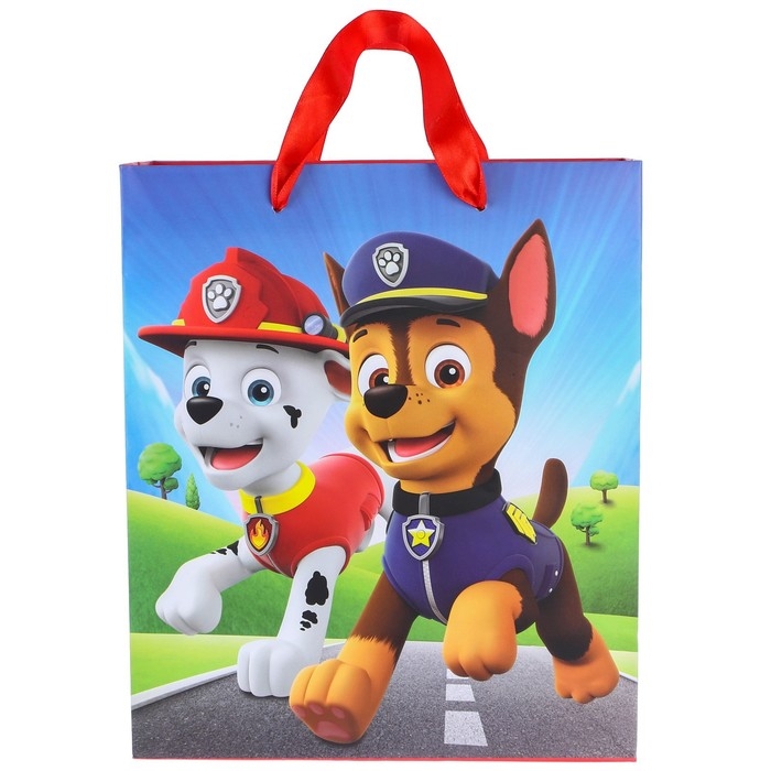 Пакет подарочный, 23х27х11 см, упаковка, Щенячий патруль