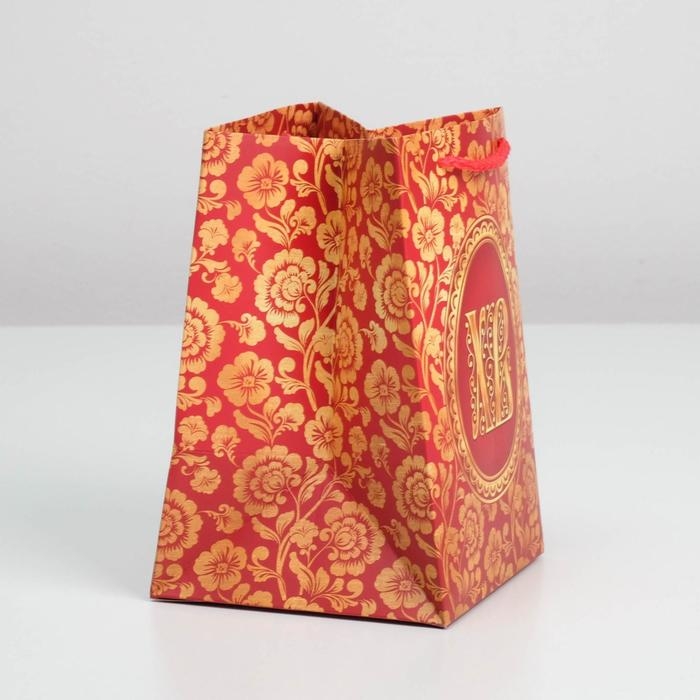 Пакет подарочный, упаковка, &laquo;ХВ&raquo;, 12 х 18 х 12 см