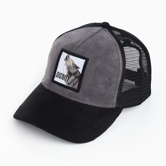 Кепка мужская с сеткой DIGNITY, цвет чёрный, р-р 56 Кепка мужская с сеткой DIGNITY, цвет чёрный, р-р 56