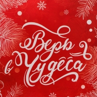 Новый год. Пакет подарочный новогодний под бутылку &laquo;Перья&raquo;, 13 x 36 x 10 см.