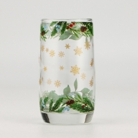 Новый год. Стакан стеклянный «Зимние цветы», 330 мл Новый год. Стакан стеклянный «Зимние цветы», 330 мл
