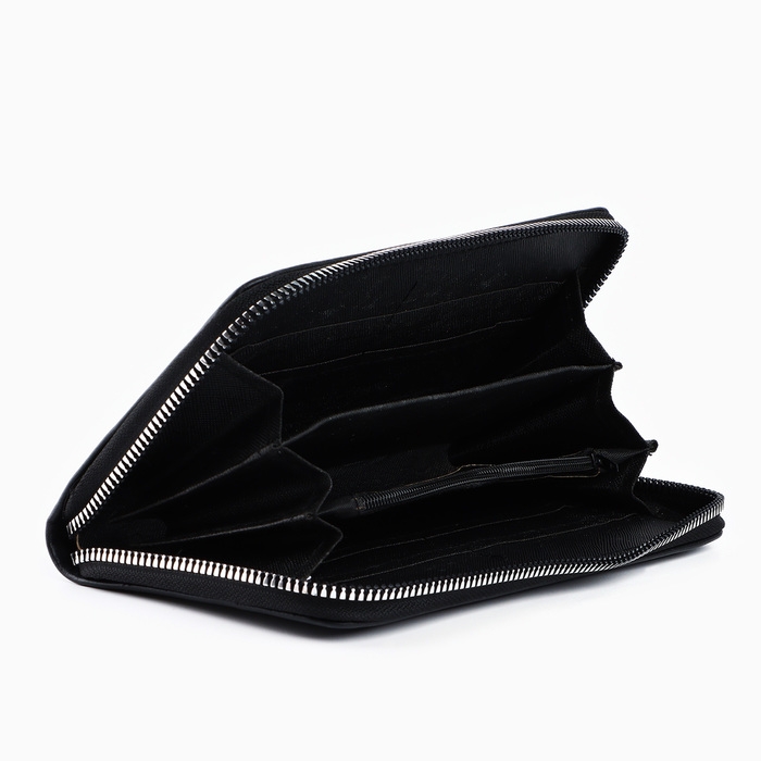 Кошелек кожзам NAZAMOK, 19*9,5см, цвет чёрный Кошелек кожзам NAZAMOK, 19*9,5см, цвет чёрный