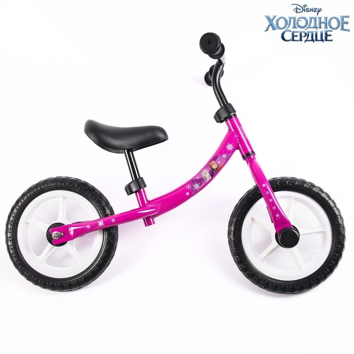 Беговел 12", детский облегченный, 2+, &laquo;Холодное сердце&raquo;, цвет фиолетовый
