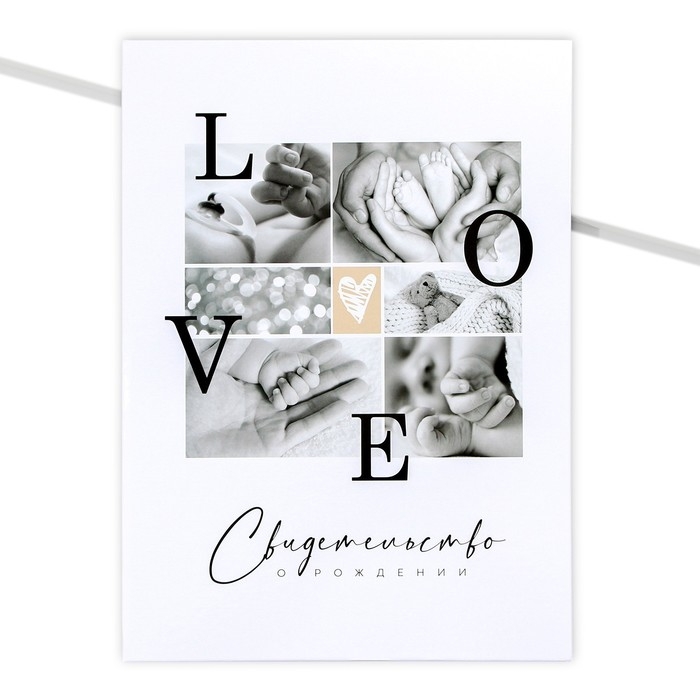 Папка для свидетельства о рождении &laquo;Love&raquo;, А4.