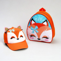 Детский набор &laquo;Лисичка&raquo;, рюкзак 21х25 см, кепка р-р. 52-54 см