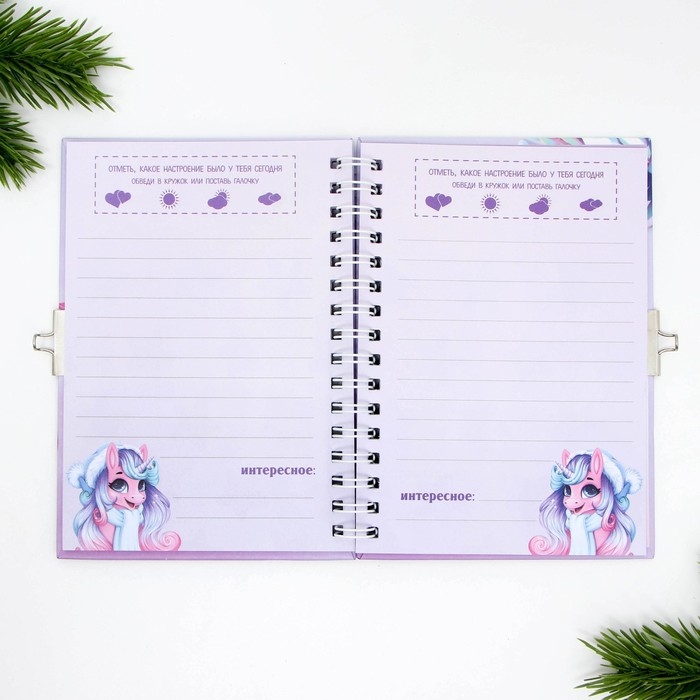 Новый год. Блокнот на замочке &laquo;Подарок для маленькой принцессы!&raquo;, 50 л