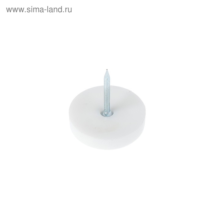 Накладка мебельная круглая ТУНДРА, d=24 мм, 8 шт., пластиковая, цвет белый