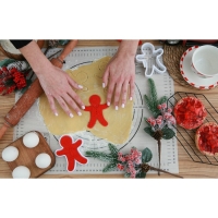 Форма для печенья с 3-мя печатями двухсторонними и прессом Доляна &laquo;Пряничный человечек&raquo;, 13&times;11&times;3,5 см, цвет МИКС