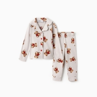 Пижама детская (рубашка и брюки) KAFTAN "Мишка в шарфе" р.36 (134-140) Пижама детская (рубашка и брюки) KAFTAN "Мишка в шарфе" р.36 (134-140)