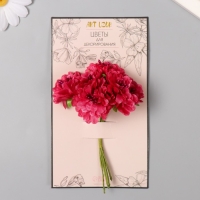 Цветы для декорирования "Пион садовый бордо" 1 букет=6 цветов 10 см