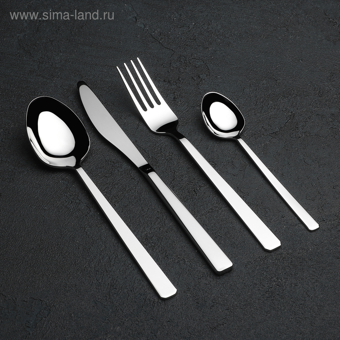 Набор столовых приборов &laquo;Аметист&raquo;, 24 предмета, толщина 2,5 мм, декоративная коробка, цвет МИКС