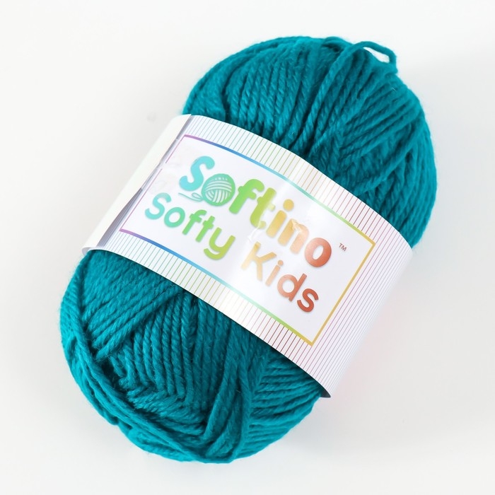 Пряжа 100% акрил "Softy Kids" 90м &plusmn;5м 50 гр цвет 19 лазурный