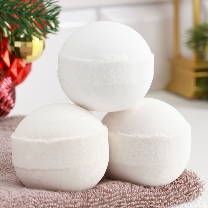 Новый год Набор бомбочек 3 шт "Мандарин, Груша- корица, Ваниль"