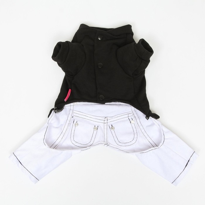 Комбинезон "Единорог", размер 18 (ДС 40 см, ОГ 50 см, ОШ 38 см), чёрно-белый