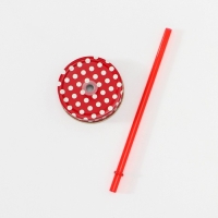 Кружка стеклянная с крышкой Homemade, 450 мл, цвет красный