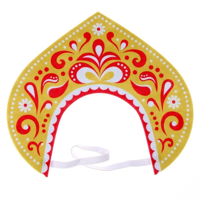 Карнавальный кокошник &laquo;Царица&raquo; из фетра