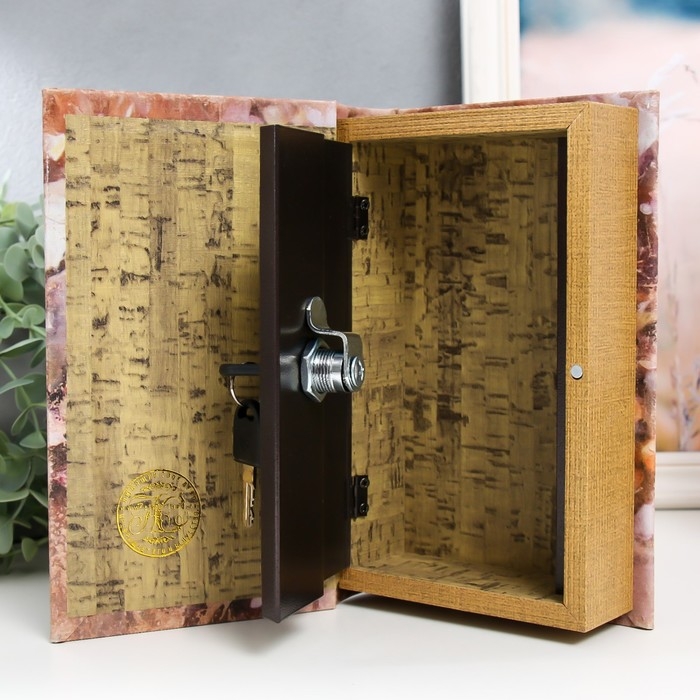 Сейф-книга дерево кожзам "Цветник. Ретро" 21х13х5 см