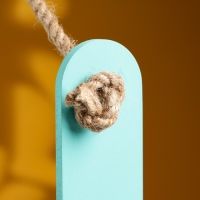 Кашпо деревянное 25.5&times;15&times;30 см "Аром", ручка канат, Тиффани