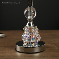 Лампа настольная "Румба" 1х40Вт Е27 хром 28х28х45 см RISALUX