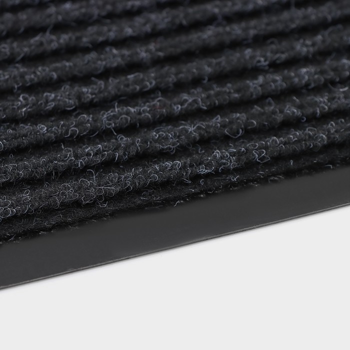 Коврик влаговпитывающий придверный с окантовкой Доляна &laquo;Стандарт&raquo;, 40&times;60 см, цвет чёрный