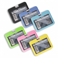 Бейдж горизонтальный 85 х 54 мм, ErichKrause силиконовый корпус, микс Бейдж горизонтальный 85 х 54 мм, ErichKrause силиконовый корпус, микс