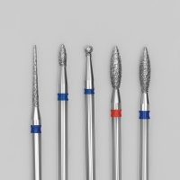 Фрезы алмазные для маникюра, 5 шт, форма и зернистость АССОРТИ Фрезы алмазные для маникюра, 5 шт, форма и зернистость АССОРТИ