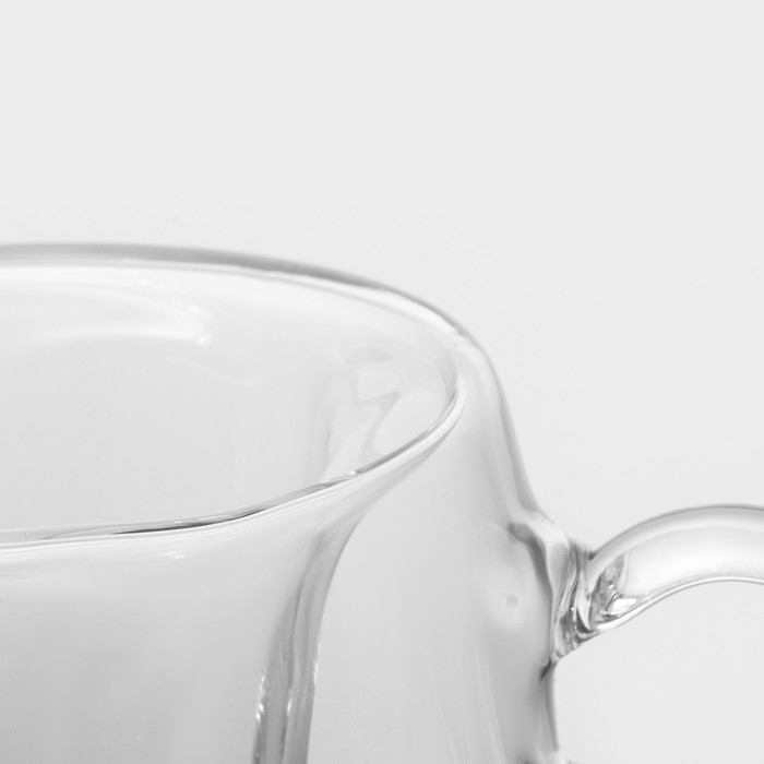 Кружка стеклянная с двойными стенками Magistro &laquo;Сердце&raquo;, 120 мл, 12&times;9,5&times;9,5 см