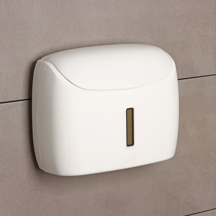 Диспенсер для бумажных полотенец в листах, пластик, 27&times;11,5&times;21 см, цвет белый