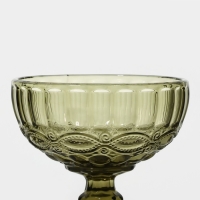 Креманка стеклянная Magistro &laquo;Ла-Манш&raquo;, 350 мл, 12&times;10,5 см, цвет зелёный