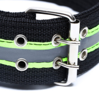 Ошейник четырехслойный светоотражающий с вертлюгом, 71 х 5 см, ОШ 55-65 см, чёрный Ошейник четырехслойный светоотражающий с вертлюгом, 71 х 5 см, ОШ 55-65 см, чёрный