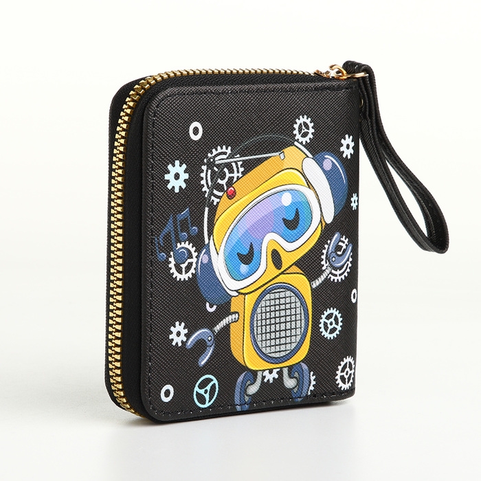 Кошелёк на молнии, цвет чёрный Кошелёк на молнии, цвет чёрный