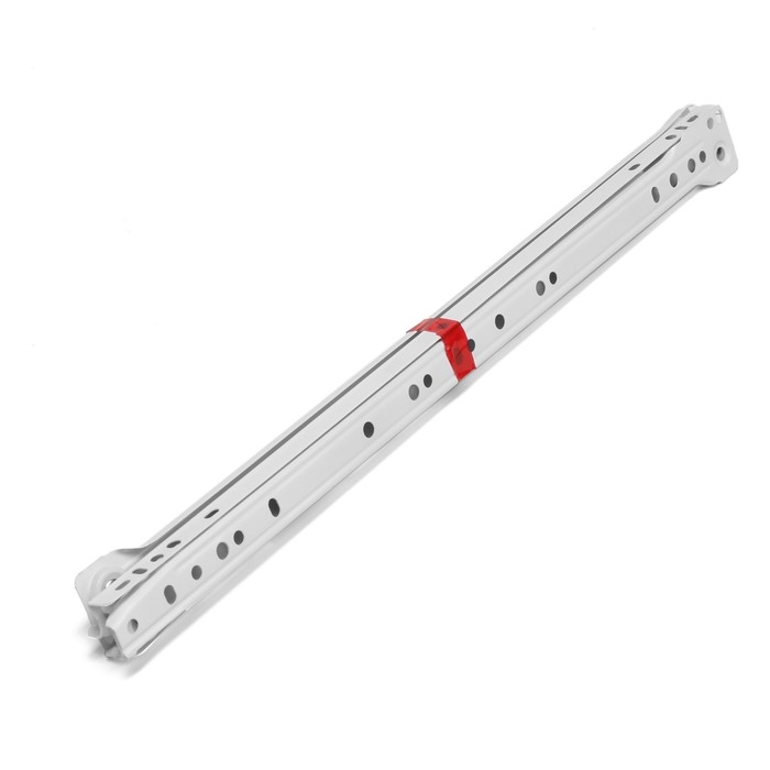 Роликовые направляющие ТУНДРА, L=450 мм, толщина 0,8 мм, белые, 2 шт. Роликовые направляющие ТУНДРА, L=450 мм, толщина 0,8 мм, белые, 2 шт.