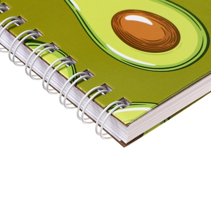 Скетчбук А5, 80 листов на гребне по длинной стороне "Авокадо", твёрдая обложка, блок 100 г/м&sup2;