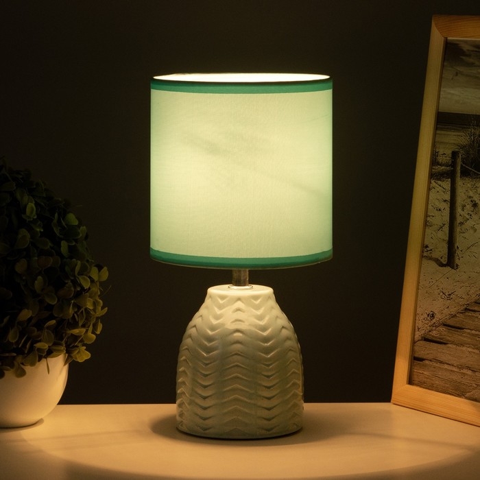 Лампа настольная Лампа настольная "Квиллен" 1х40Вт Е14 голубой 13х13х25см