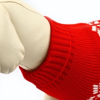 Одежда для собак. Свитер вязаный с орнаментом &laquo;Новогодний&raquo;, красный, размер M