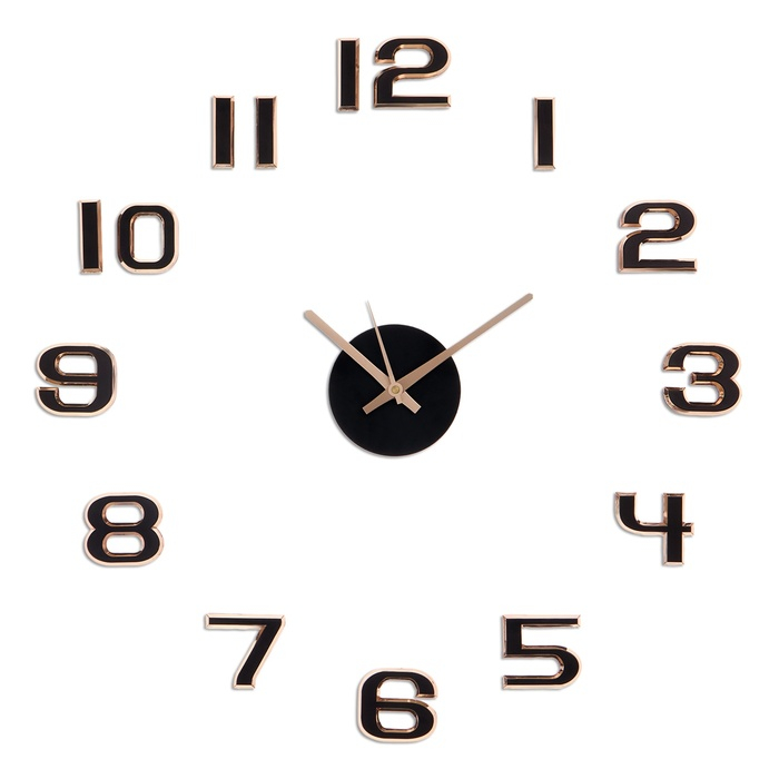 Часы настенные интерьерные, 3d Часы настенные интерьерные, 3d "Данбери", бесшумные, наклейка, большие, d-50 см