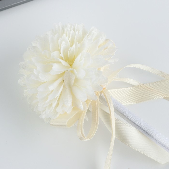 Ручка прикол шариковая синяя паста 1.0 мм «Самой нежной» хризантема с лентами Ручка прикол шариковая синяя паста 1.0 мм «Самой нежной» хризантема с лентами