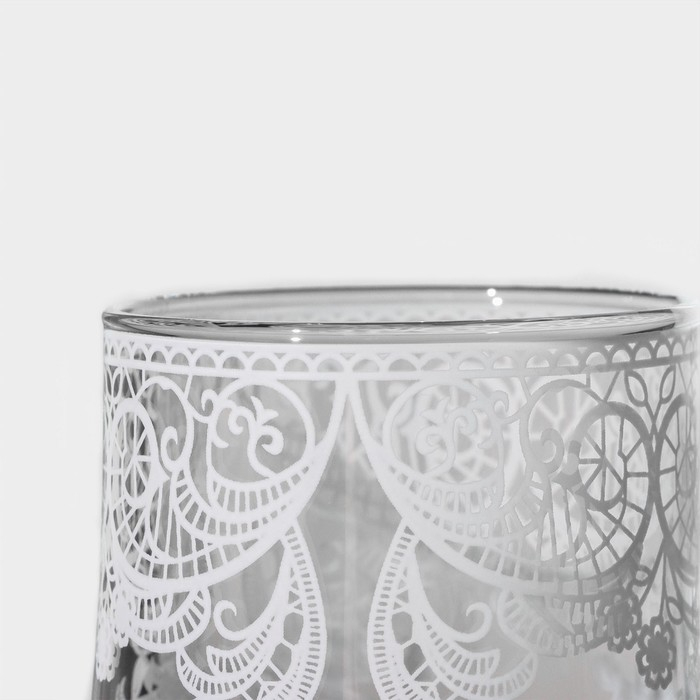 Набор бокалов для шампанского &laquo;Кружево&raquo;, 200 мл, диаметр 5,3 см, высота 20,5 см, 2 шт