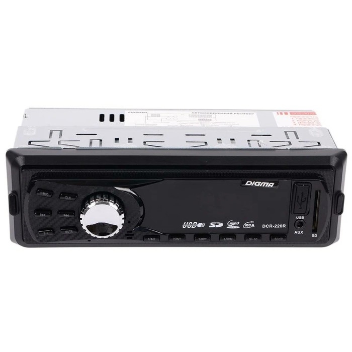 Автомагнитола Digma DCR-220R 1DIN, 4 x 45 Вт, USB, SD, AUX