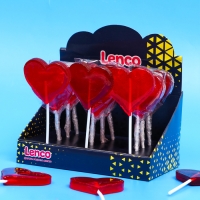 Новый год. Карамель леденцовая Lenco, &laquo;Сердечко&raquo; со вкусом клубники, 40 г