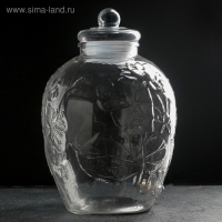 Диспенсер для напитков стеклянный &laquo;Пинотаж&raquo;, 15 л, 26&times;45 см