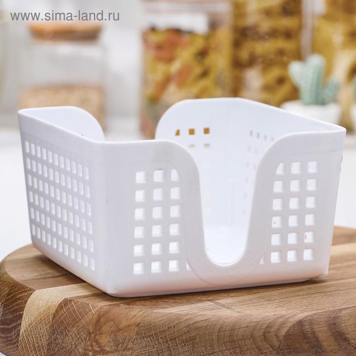 Салфетница &laquo;Лофт&raquo;, 15&times;15 см, цвет белый