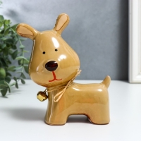 Сувенир керамика "Пёсик с колокольчиком на ошейнике" МИКС 13,5х7х11,5 см