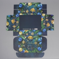 Коробка подарочная новогодняя складная &laquo;Новогодние игрушки&raquo;, 21 х 15 х 5 см, Новый год