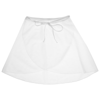 Юбка с запахом для гимнастики и танцев Grace Dance, р. 30-32, цвет белый
