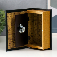 Сейф-книга дерево кожзам "Кофейня" 17х11х5 см Сейф-книга дерево кожзам "Кофейня" 17х11х5 см