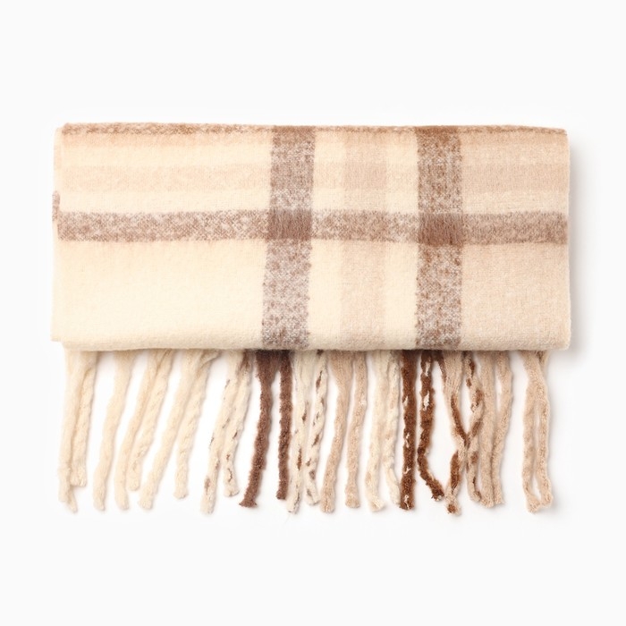 Шарф женский, цвет молочный, р-р 48х195 см Шарф женский, цвет молочный, р-р 48х195 см